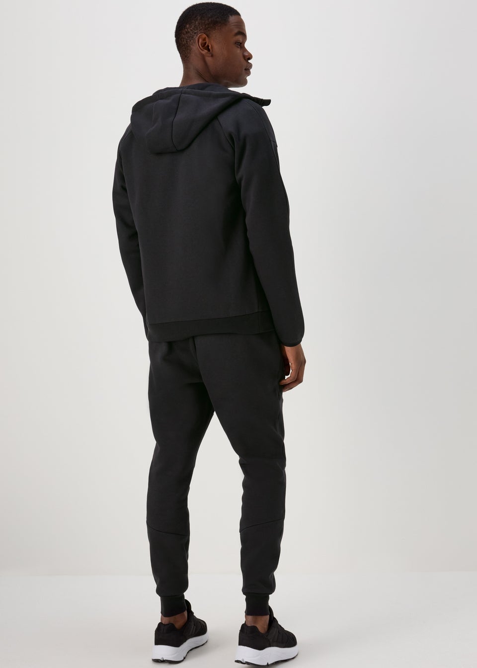 US Athletic Black Clean Panel Joggers