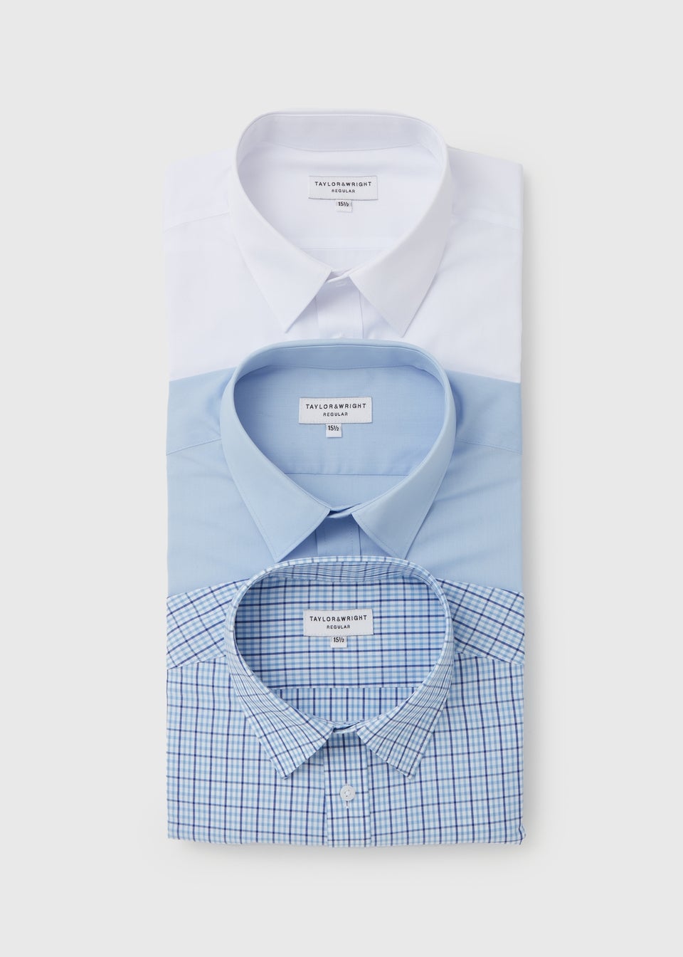 3 Pack Blue Easy Care Formal Shirts