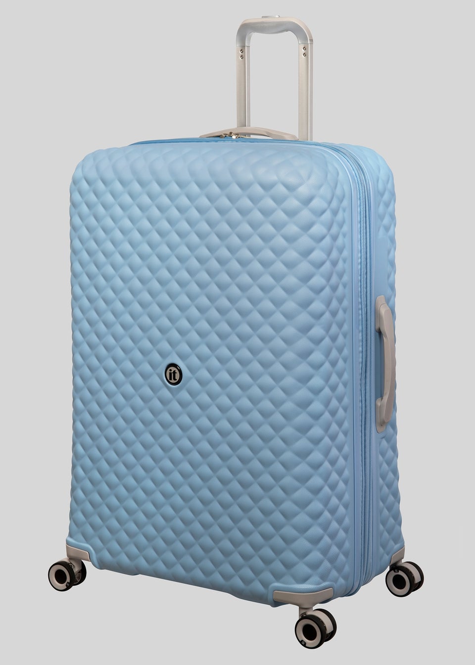 IT Luggage Blue Quilted Suitcase