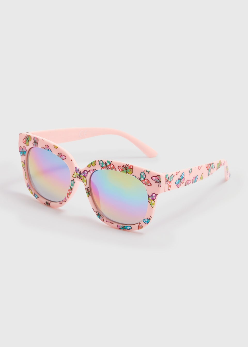 Girls Multicolour Butterfly Wide Eye Sunglasses