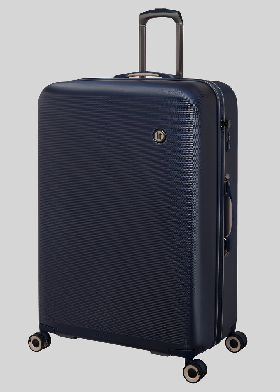 IT Luggage Navy Hard Shell Suitcase Matalan