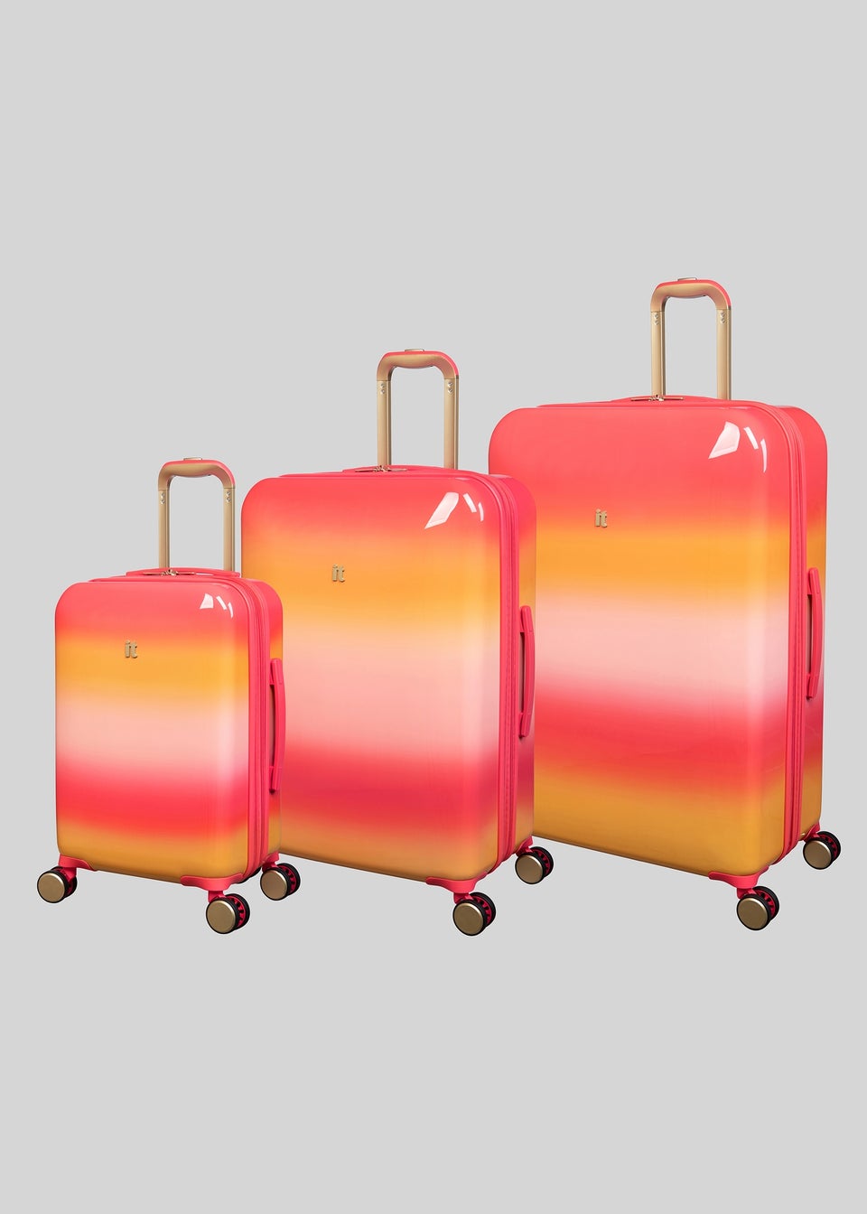IT Luggage Multicolour Ombre Print Suitcase