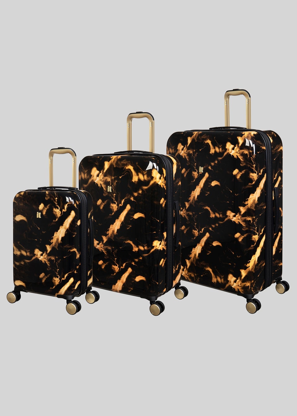 IT Luggage Multicolour Marble Print Suitcase