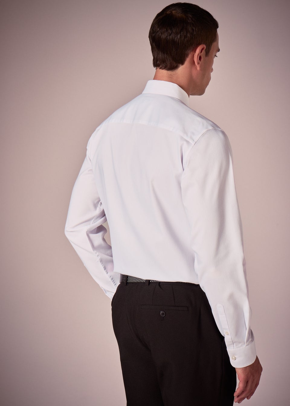 Taylor & Wright White Textured Regular Fit Shirt