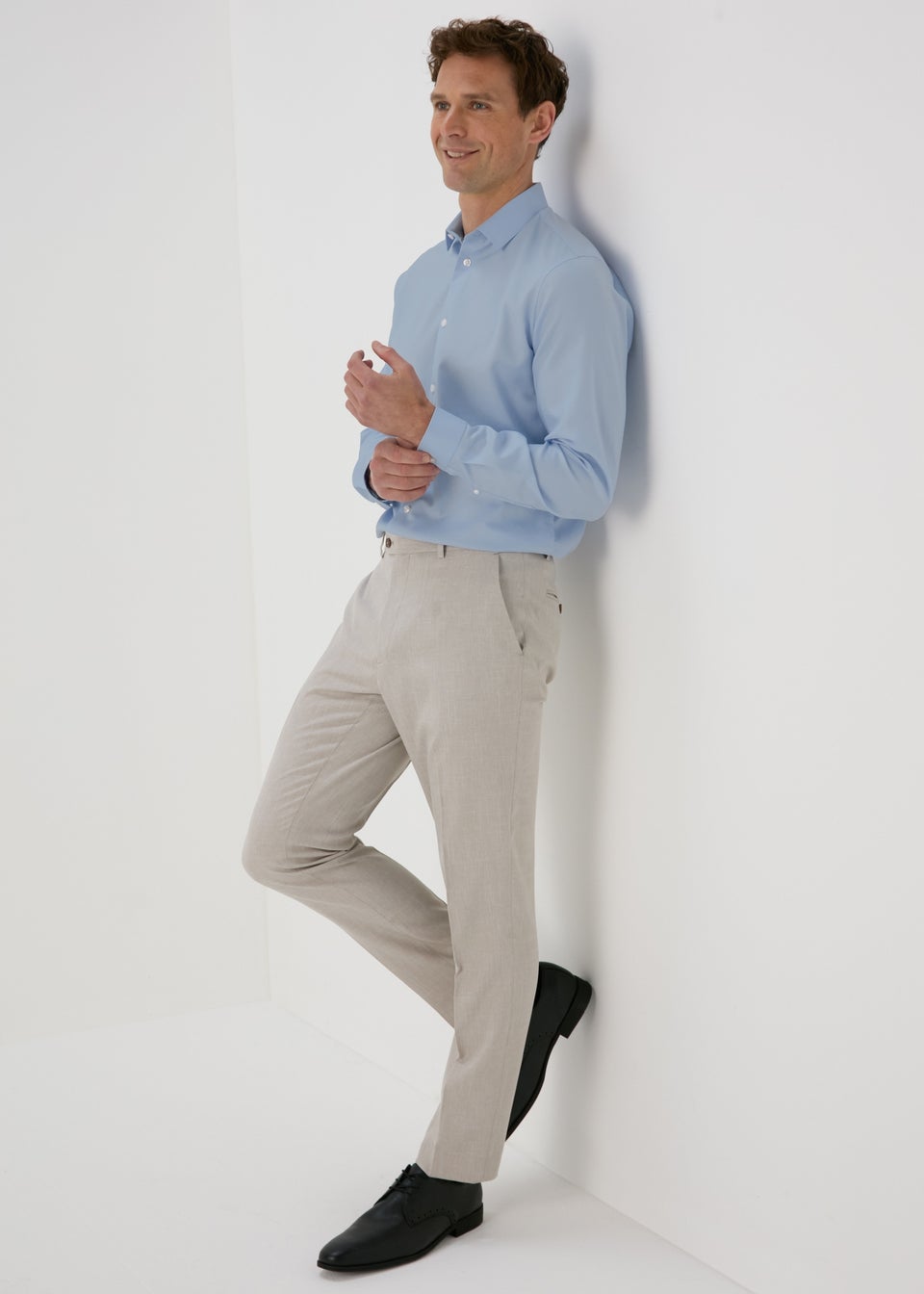 Taylor & Wright Blue Slim Fit Twill Shirt