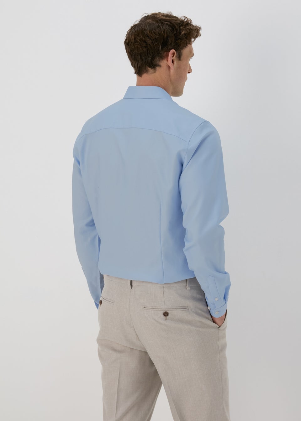 Taylor & Wright Blue Slim Fit Twill Shirt