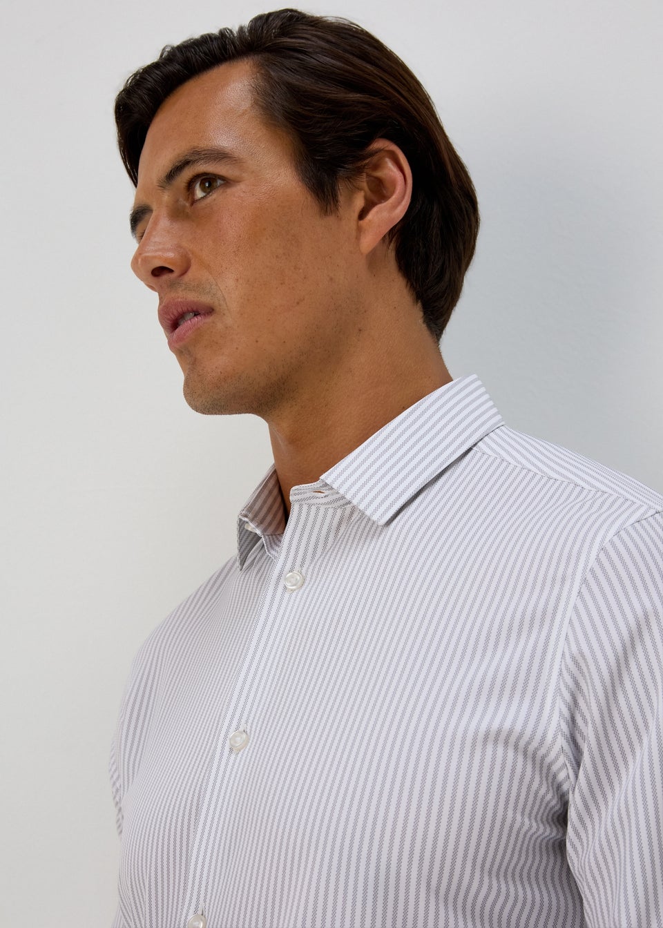 Taylor & Wright Grey Stripe Slim Fit Shirt
