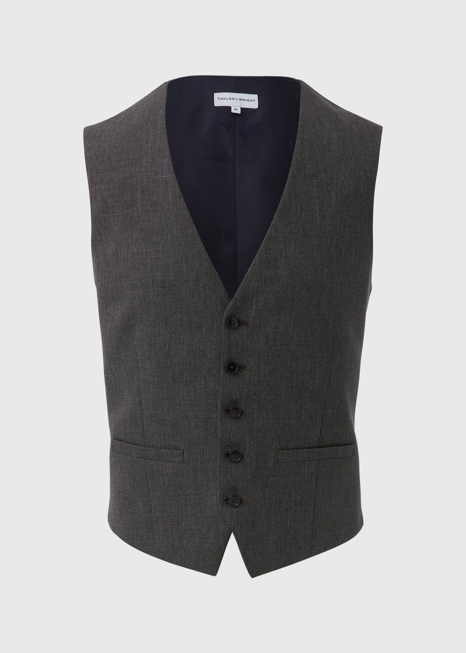 Taylor & Wright Charcoal Albert Tailored Fit Waistcoat