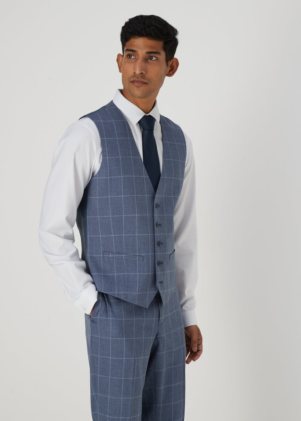 Taylor & Wright Blue Franklin Tailored Fit Waistcoat