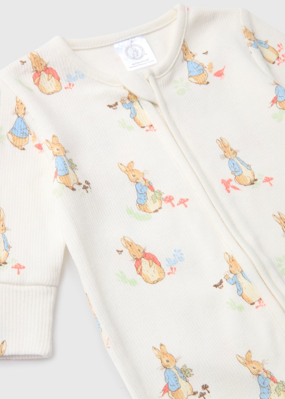 Baby Peter Rabbit Cream Sleepsuit (Newborn-12mths)