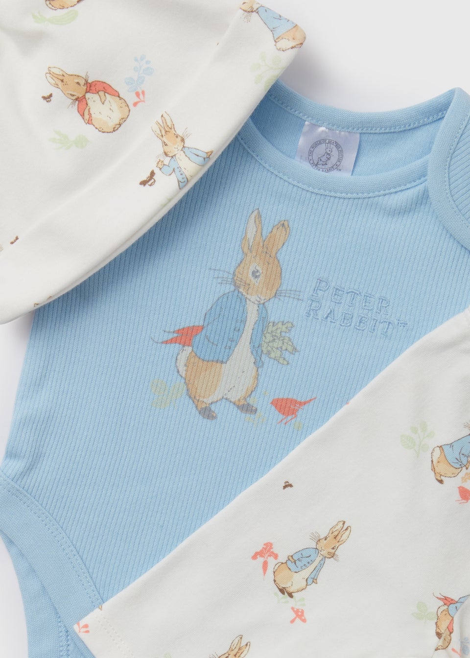Baby Peter Rabbit Cream 3 Piece Bodysuit Leggings & Hat Set (Newborn-18mths)