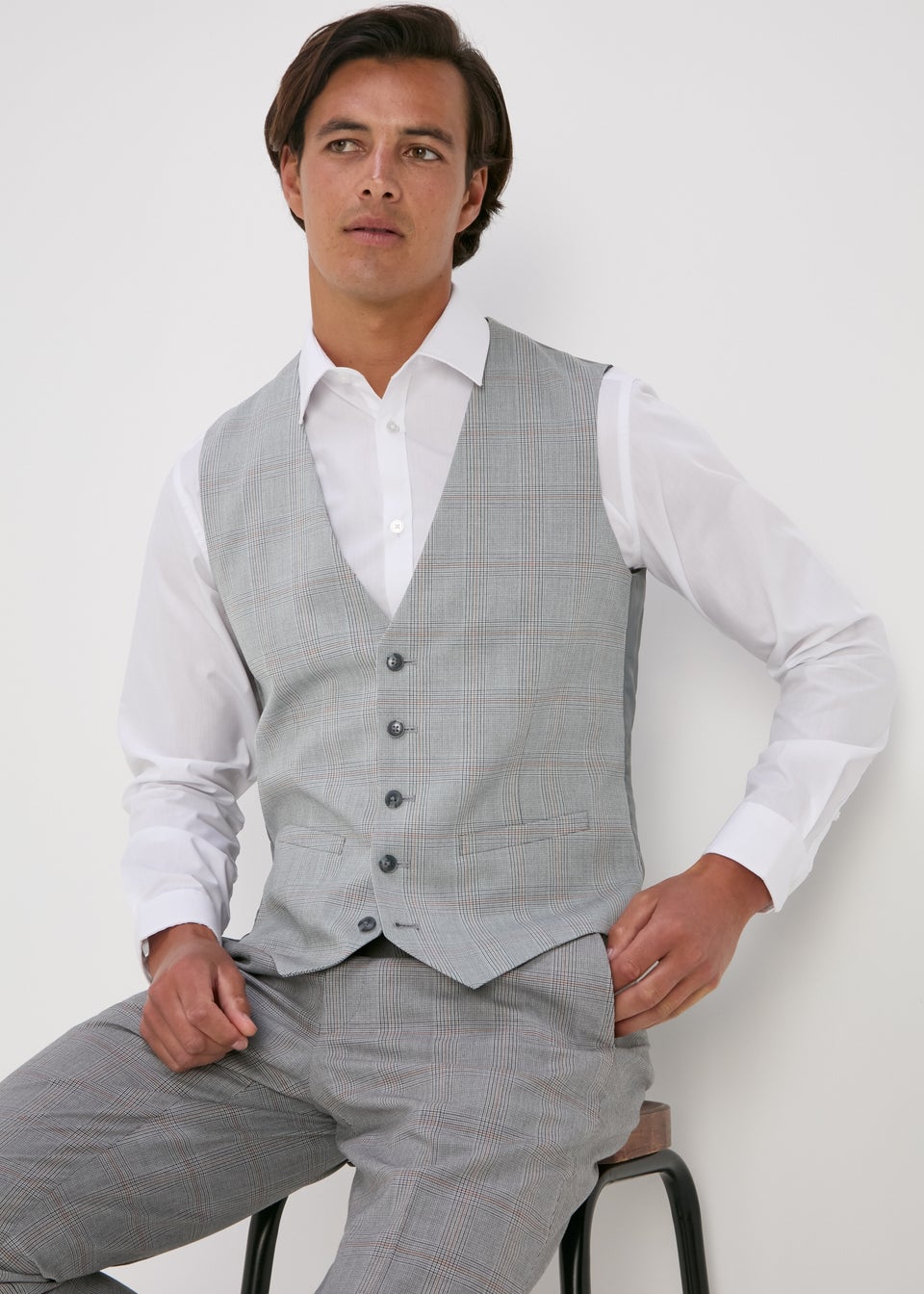 Taylor & Wright Grey Nelson Tailored Fit Waistcoat