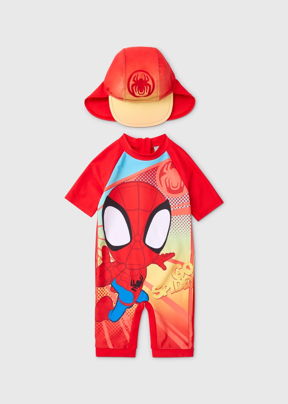 Marvel Boys Red Spidey & Friends Surf Suit (3 mths-5 yrs)