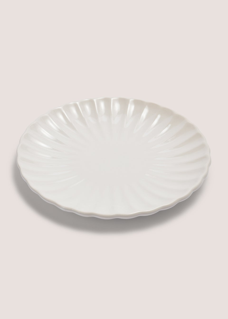 Natural Scalloped Dinner Plate (28cm)