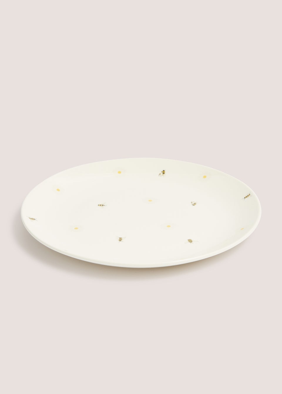 White Daisy Bee Dinner Plate (24cm)