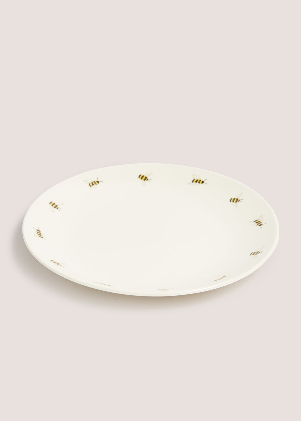 White Bee Daisy Plate (20cm)