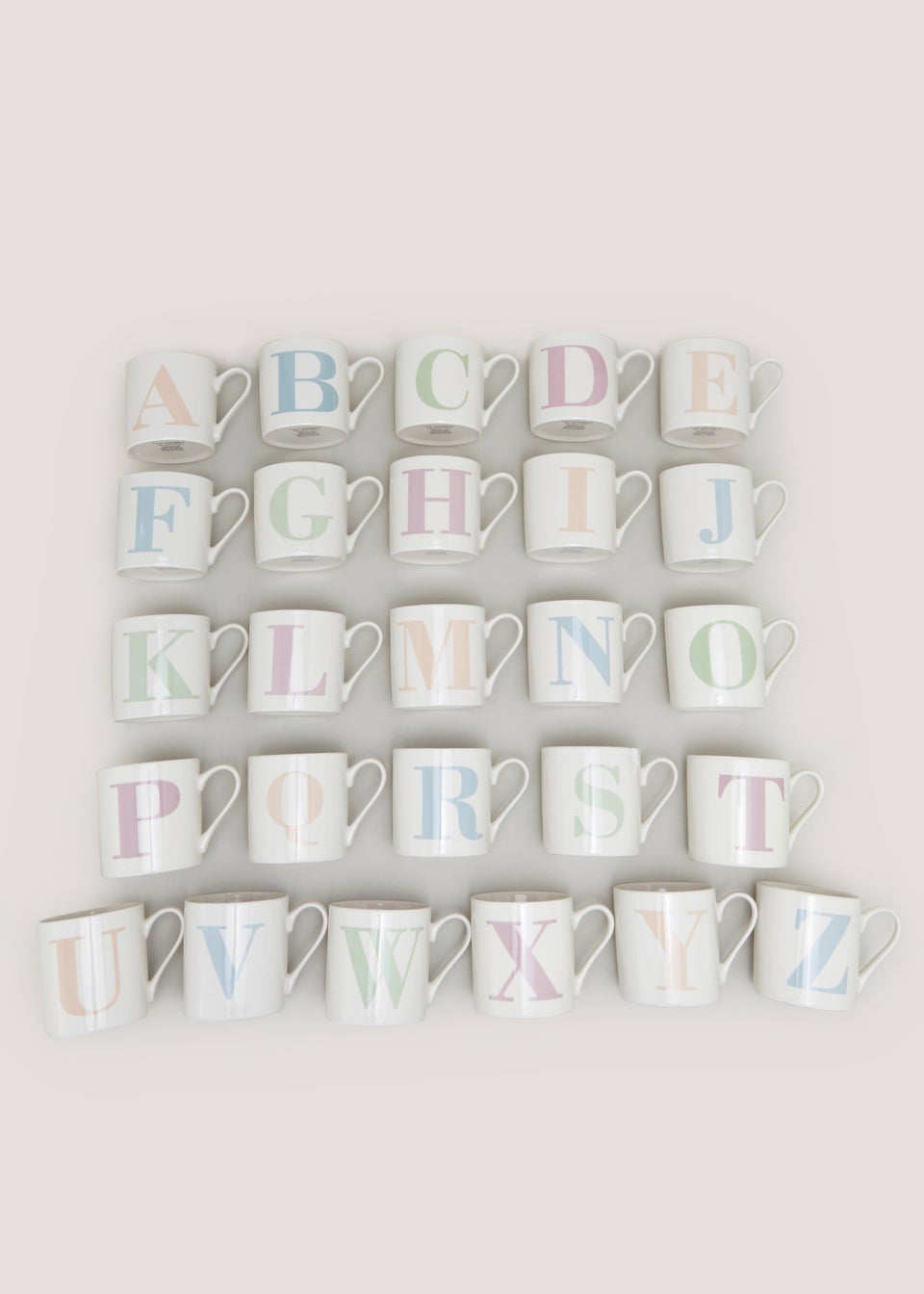 White Letter Mug (9cm x 9cm)