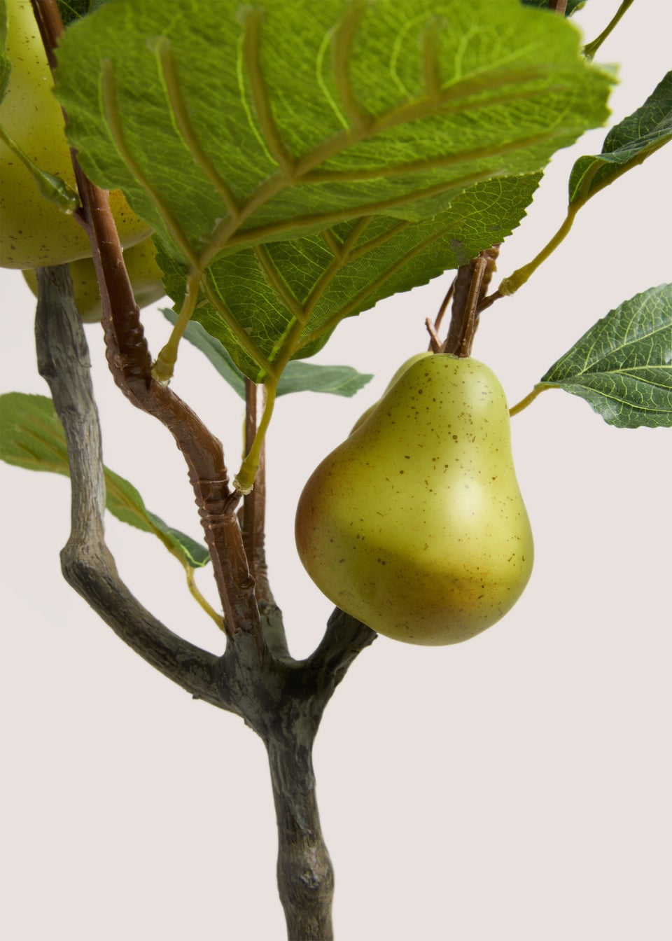 Faux Pear Tree in White Pot (105cm)