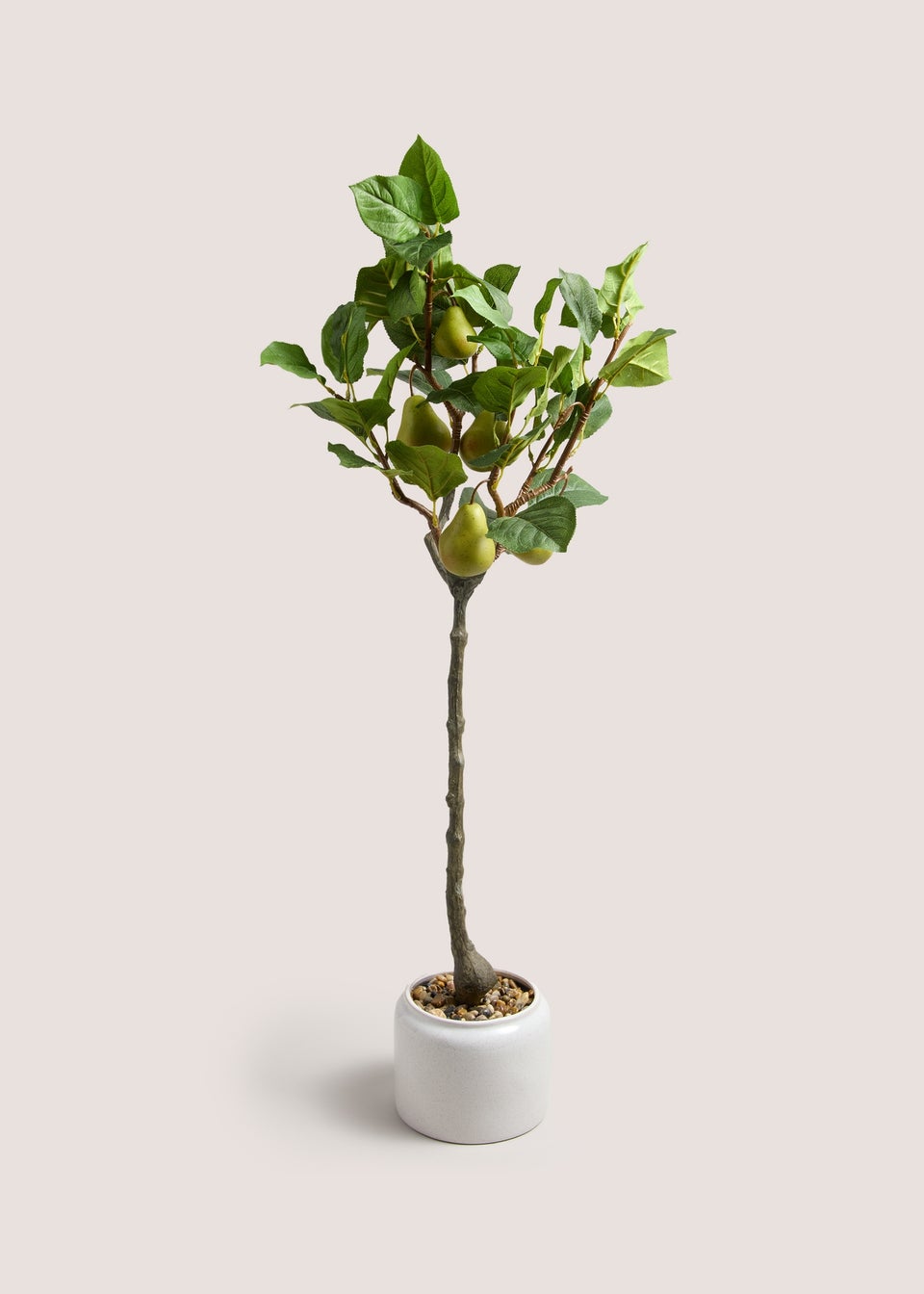 Faux Pear Tree in White Pot (105cm)