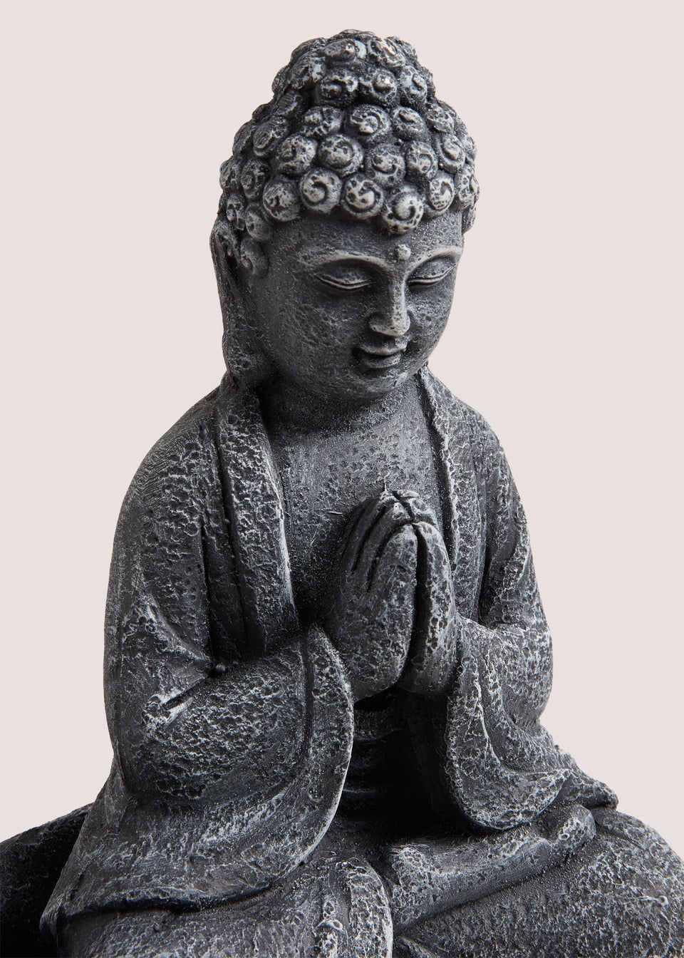 Outdoor Grey Buddha On Elephant (40cm x 17.5cm x 42.5cm)
