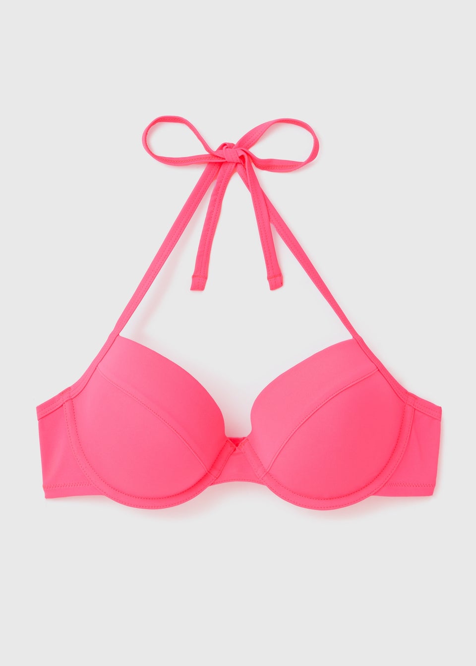 Swim Pink Plain Cupped Bikini Top