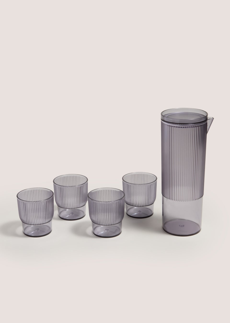 Outdoor Black Jug and Cups Set
