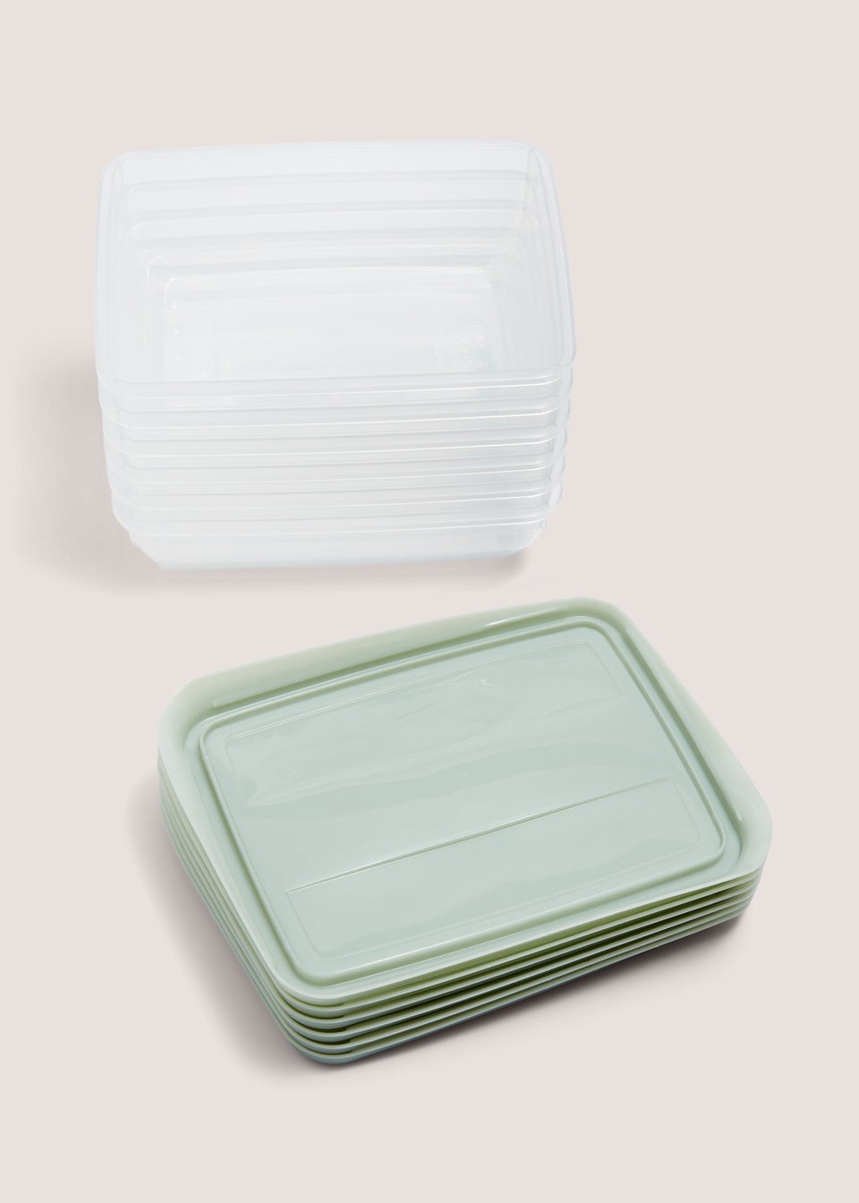 6 Pack Green Containers (15cm x 11cm x 4.5cm)