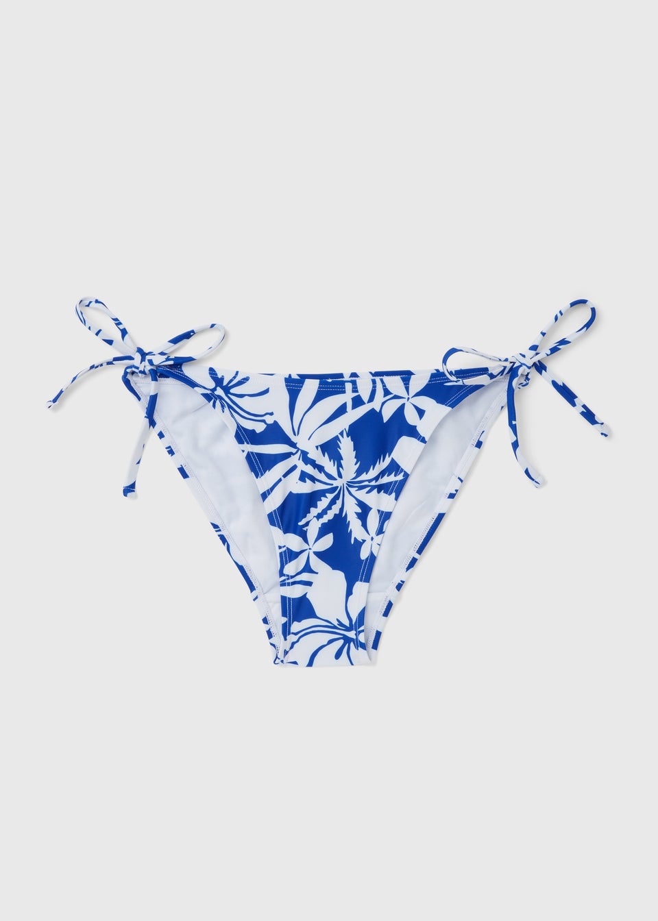 Blue Floral Bikini Tie Briefs