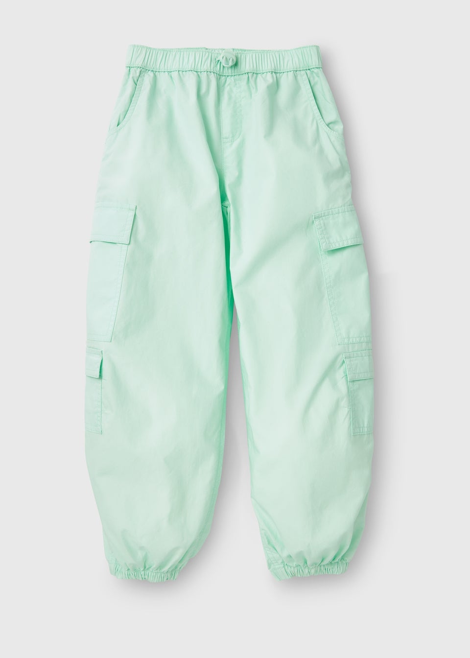 Girls Green Parachute Pants (7-15yrs)