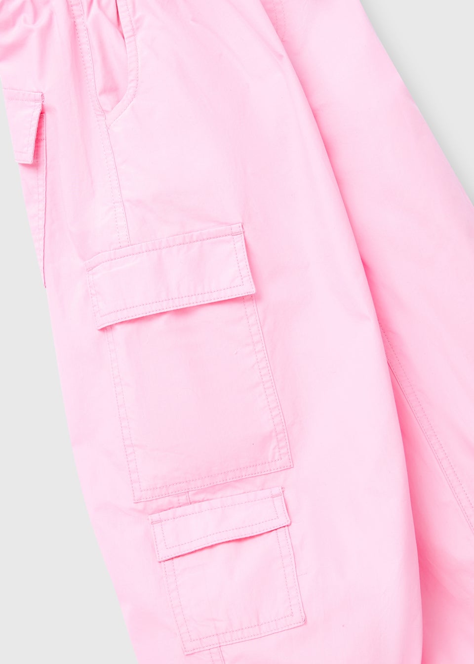 Girls Pink Parachute Pants (7-15yrs)
