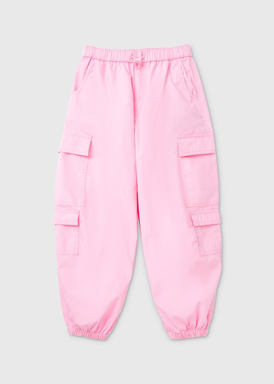 Girls Pink Parachute Pants (7-15yrs)
