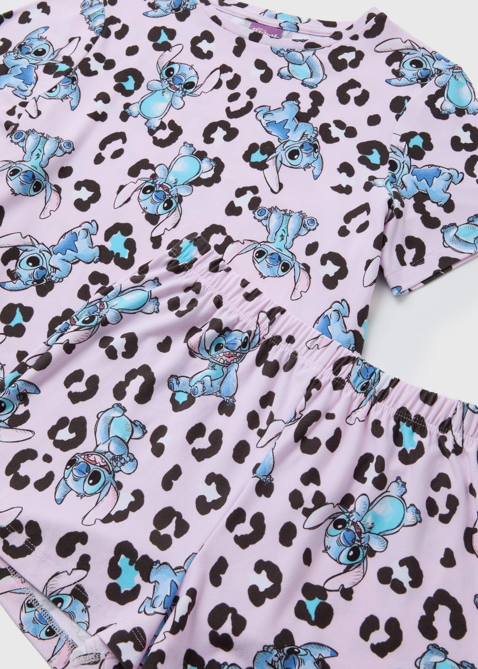 Disney Girls Lilac Stitch Pyjama Shorts Set (4-13yrs)
