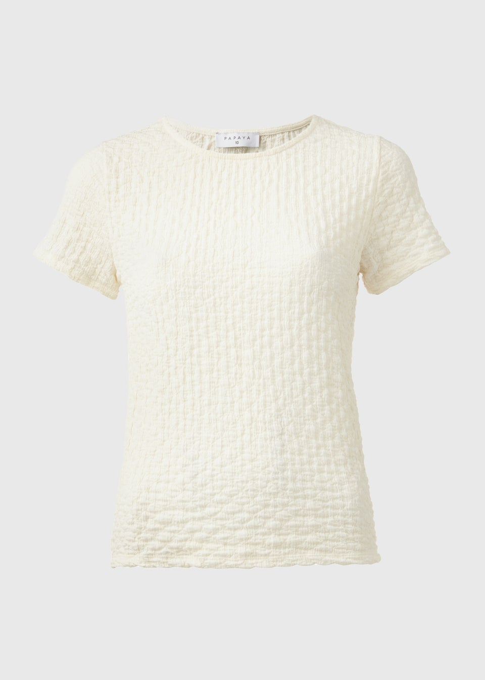 Ivory Textured T-Shirt