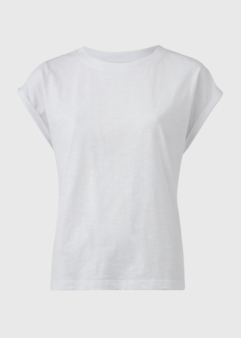 White Relaxed Plain T-Shirt