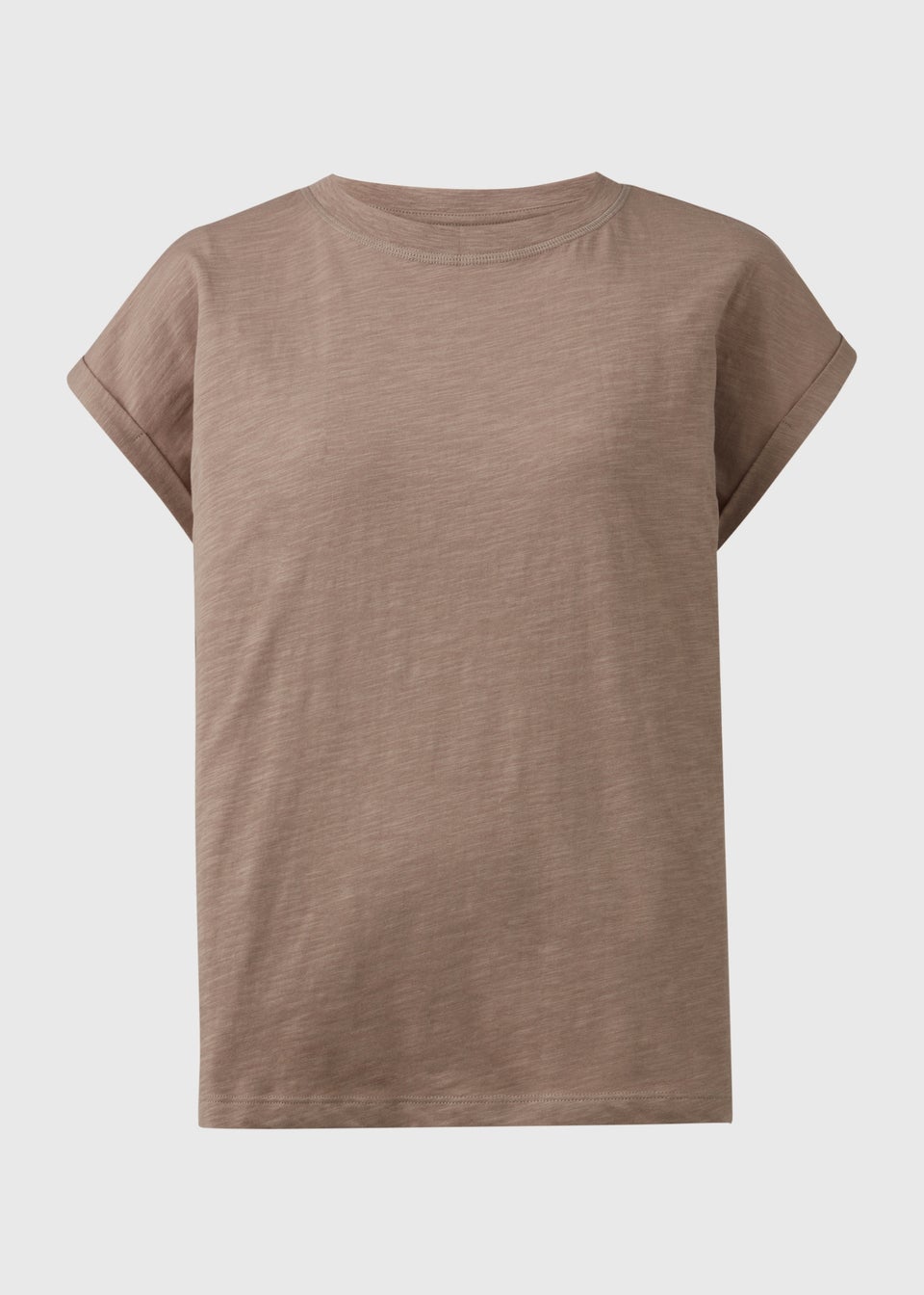 Beige Relaxed Plain T-Shirt