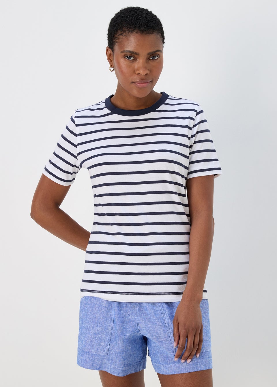 Navy & White Modern Stripe T-Shirt