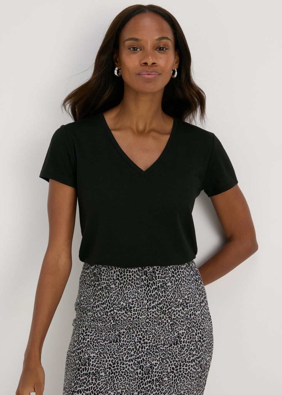Plain black tee womens cheap