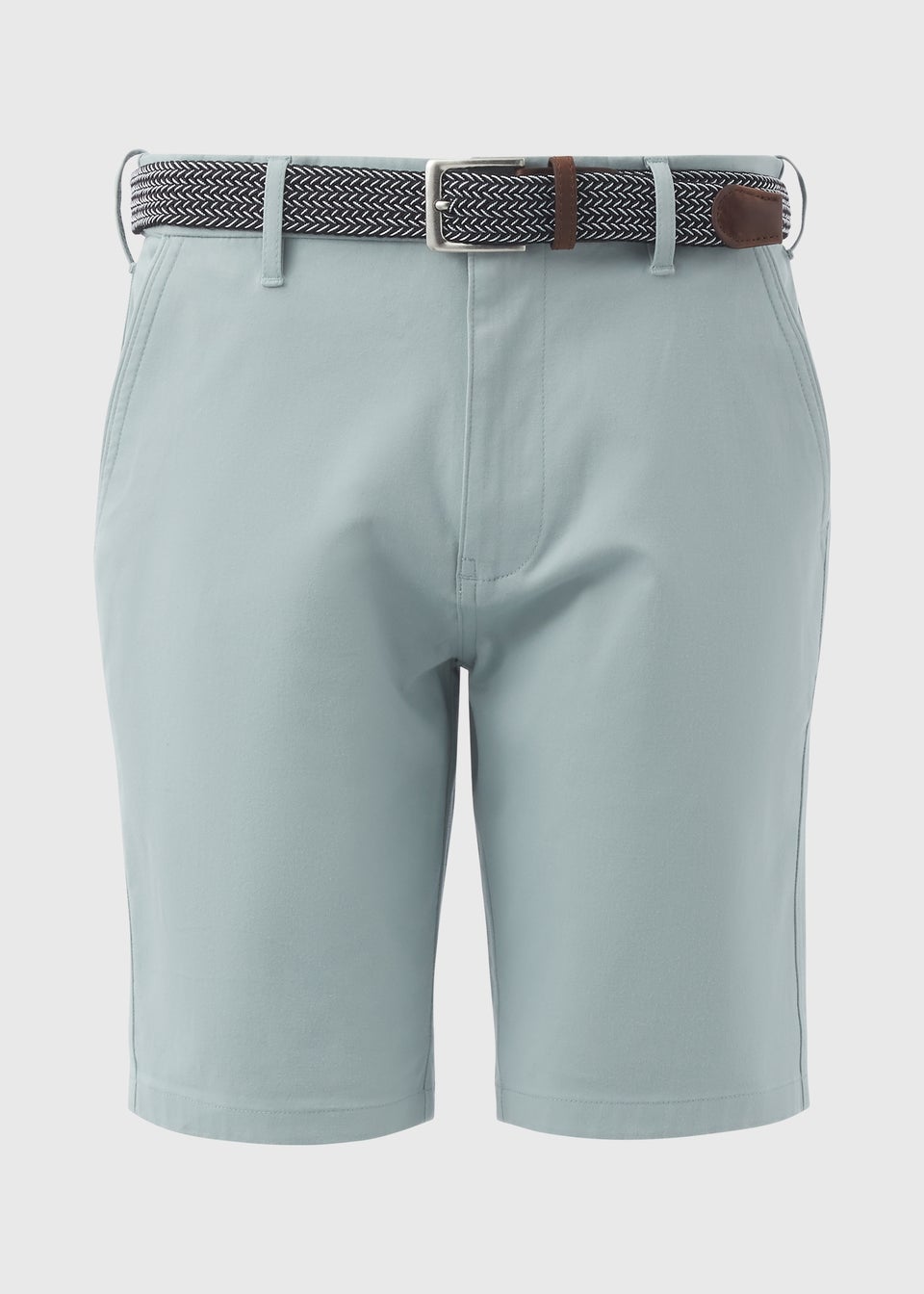 Green Belted Chino Shorts