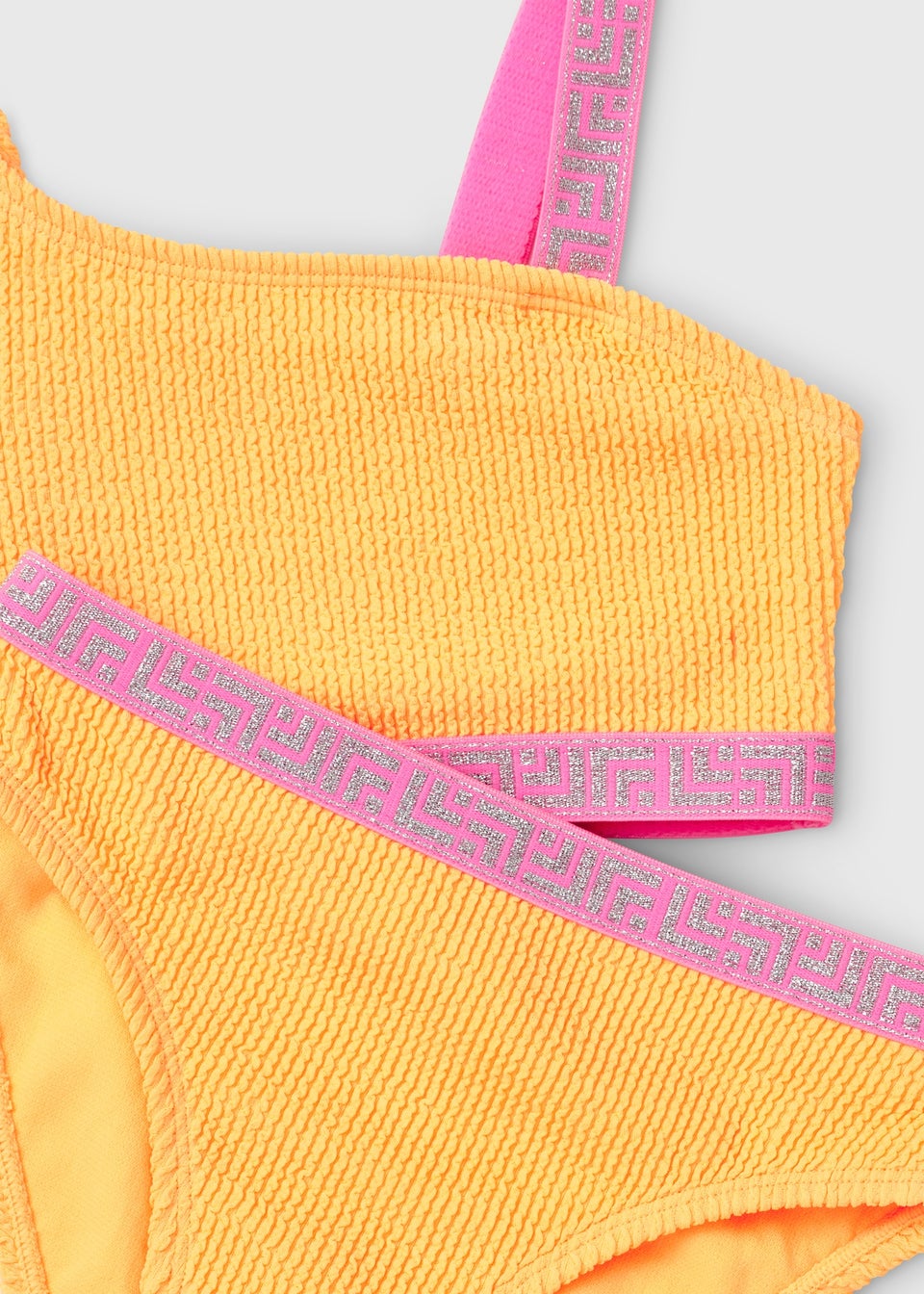 Girls Orange Lurex Tape Bikini Set (6-15yrs)