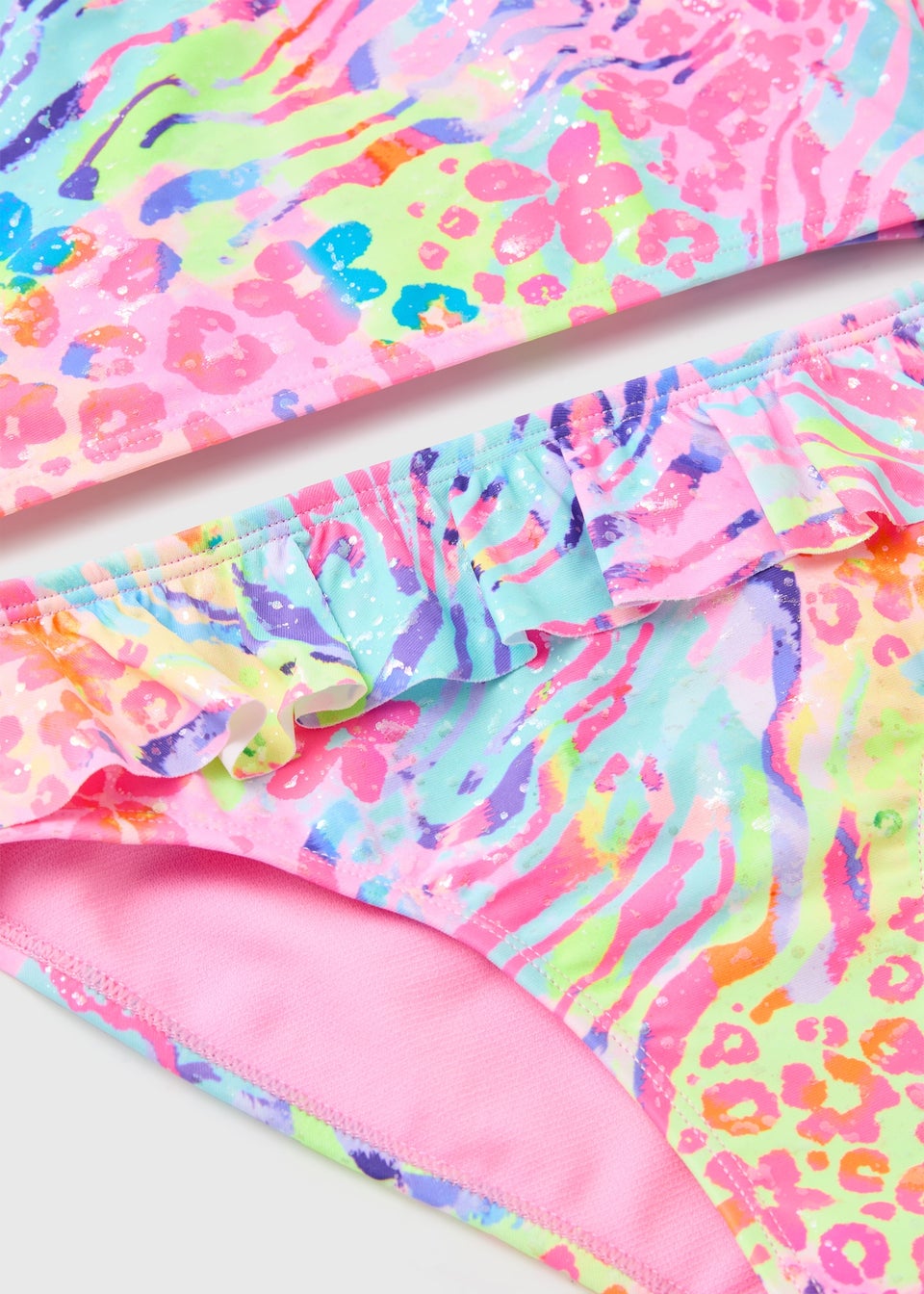 Girls Multicoloured Zebra Print Bikini Set (6-13yrs)