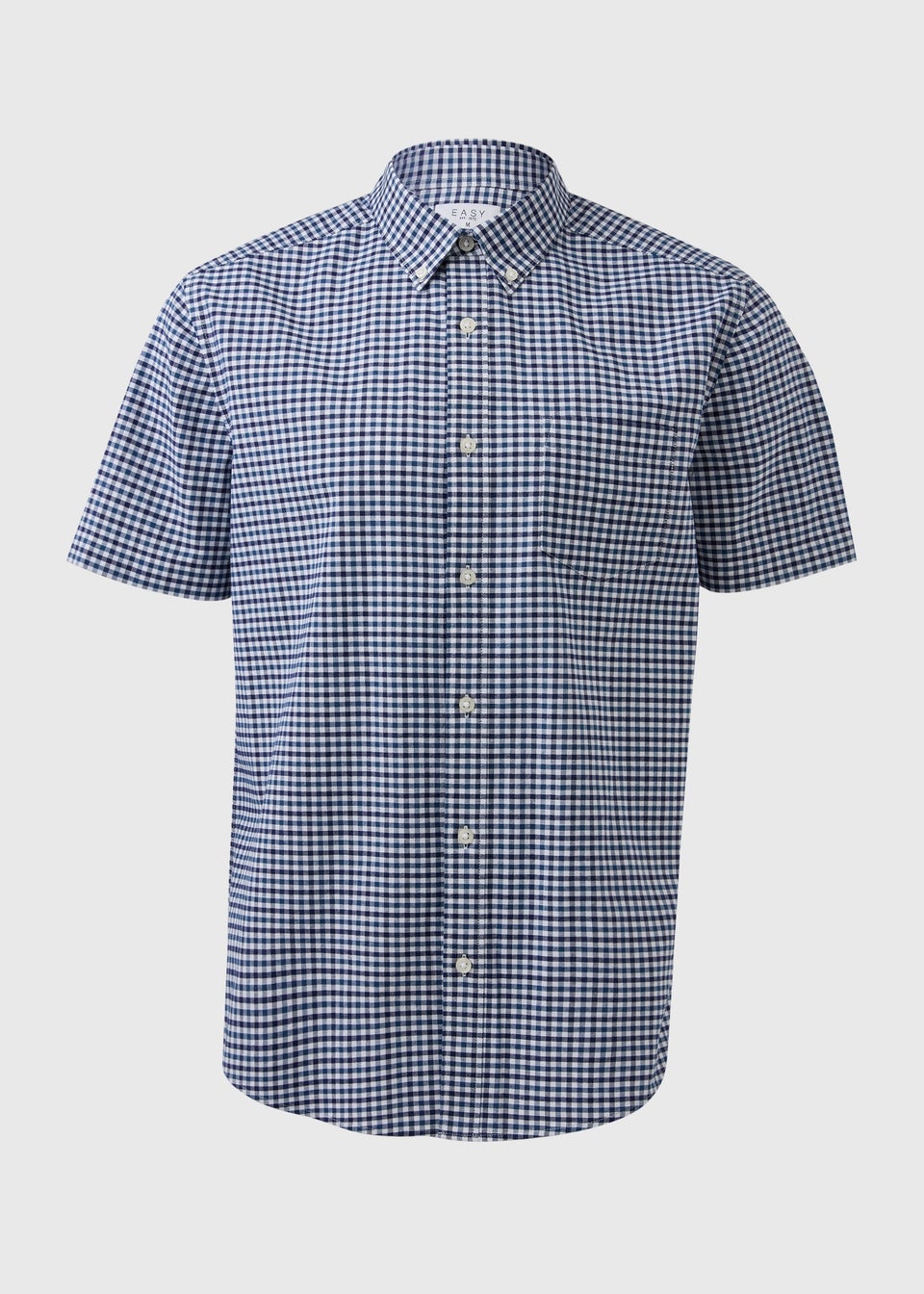 Blue Check Print Oxford Shirt