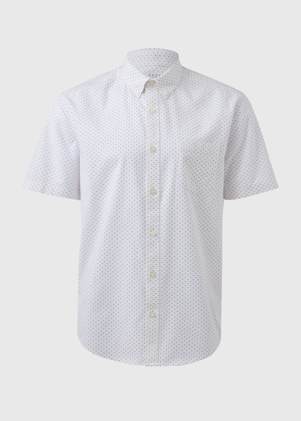 White Print Oxford Shirt