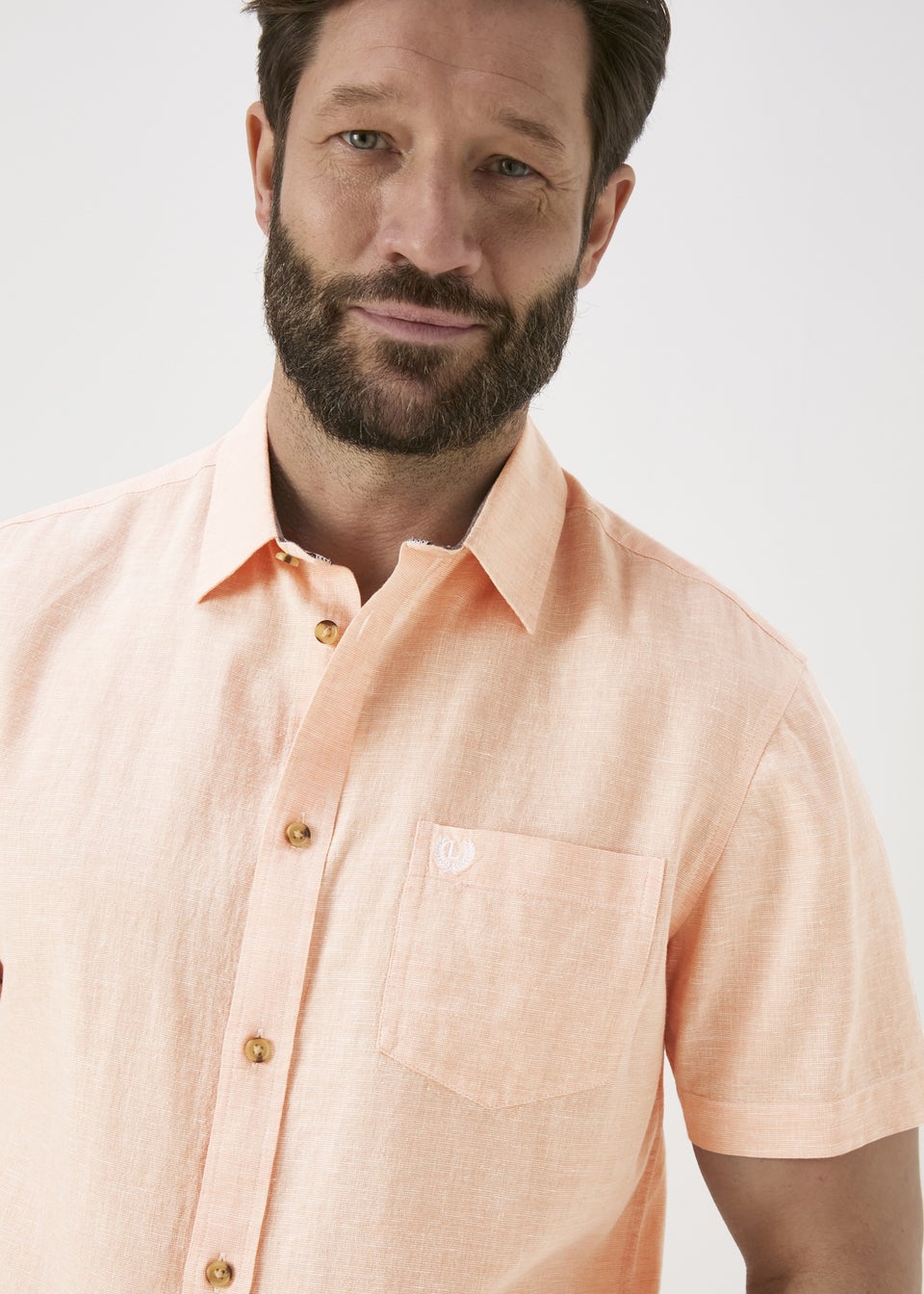 Lincoln Peach Linen Shirt