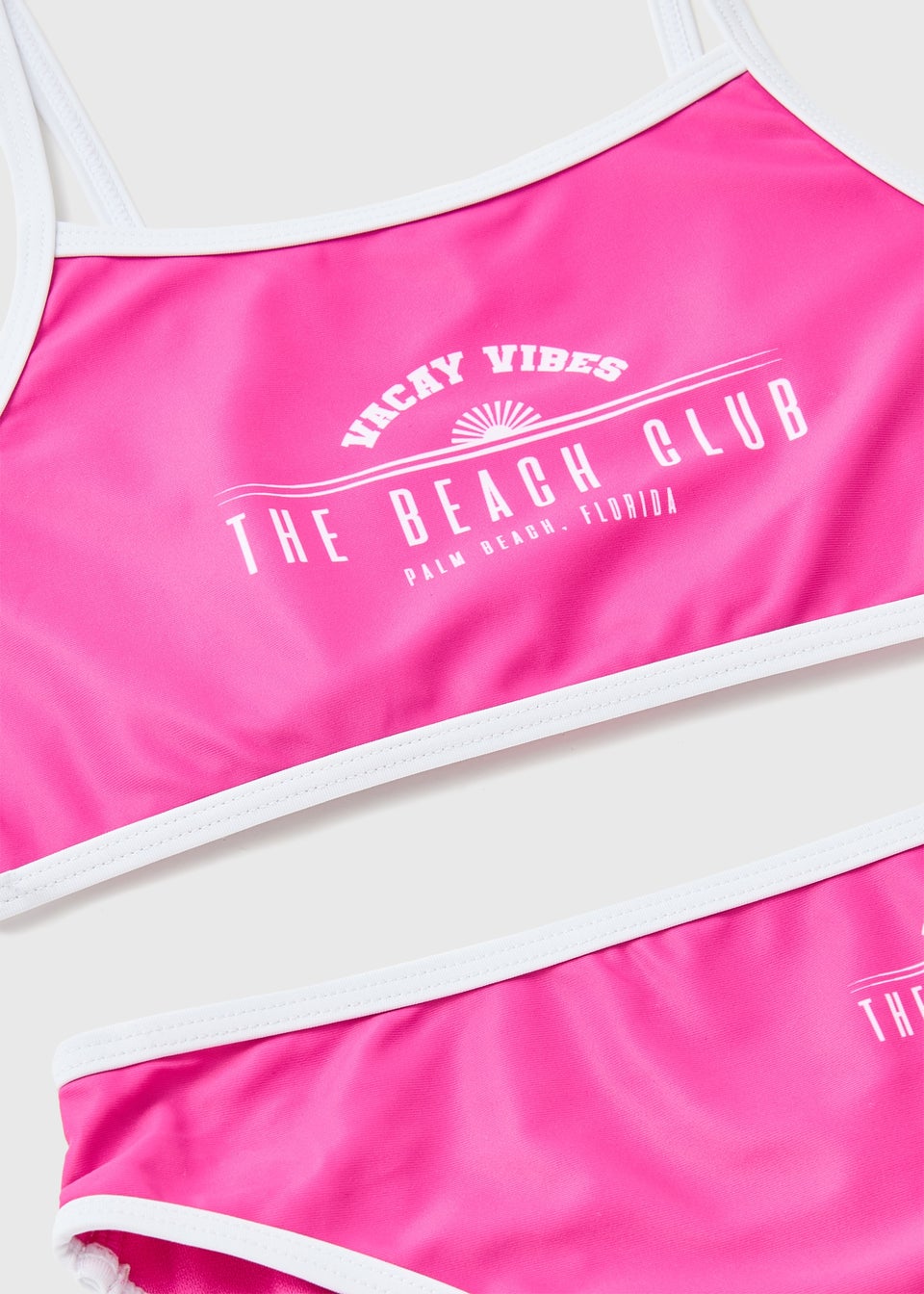 Girls Pink Varsity Bikini Set (6-14yrs)