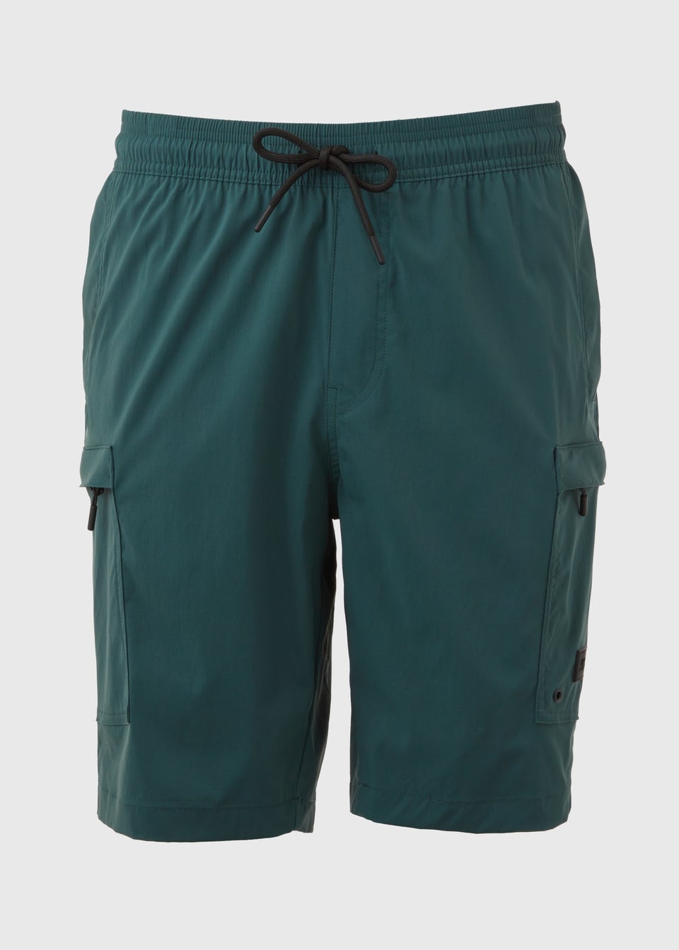 Teal Technical Drawcord Cargo Shorts