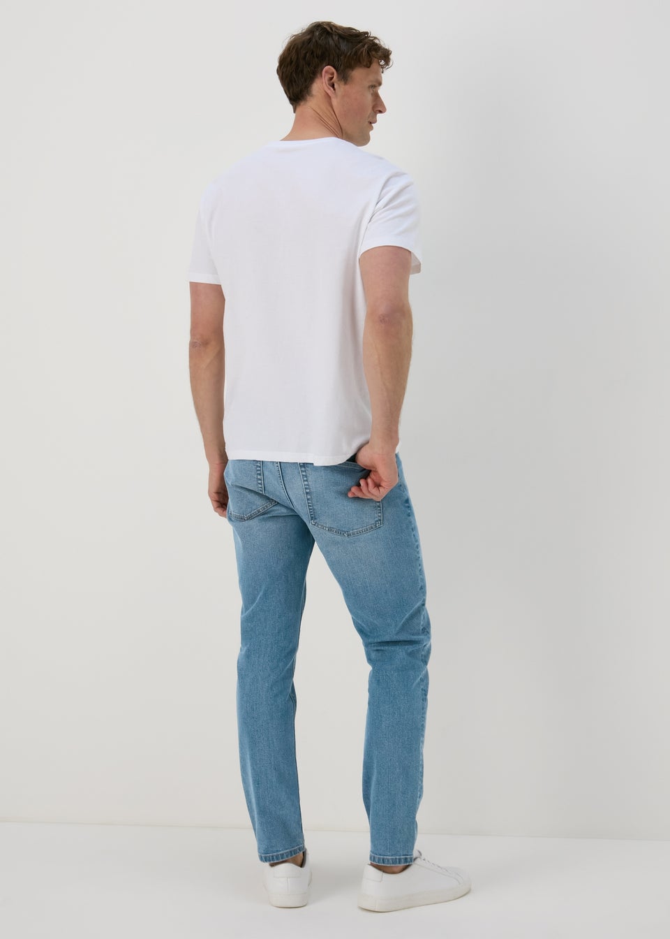 Mid Blue Tapered Jeans