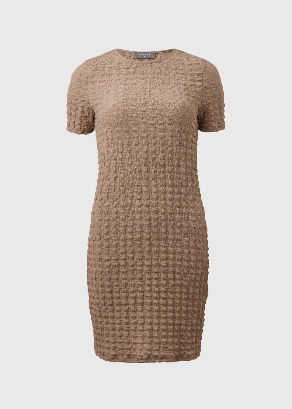 Stone Hyper Textured Mini Dress