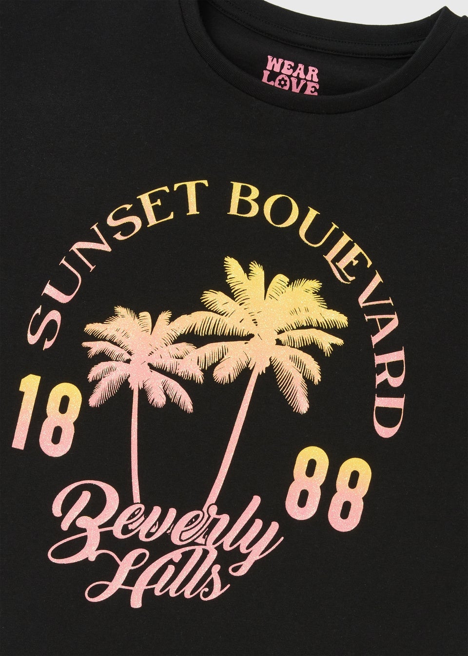 Girls Black Beverly Hills T-Shirt (7-13yrs)
