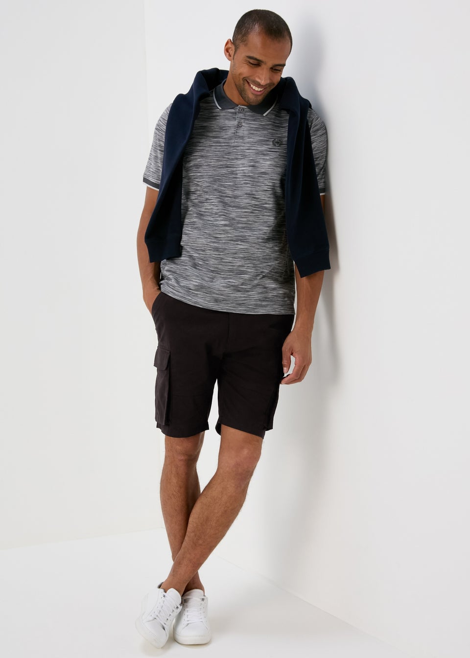 Black Basic Cargo Shorts