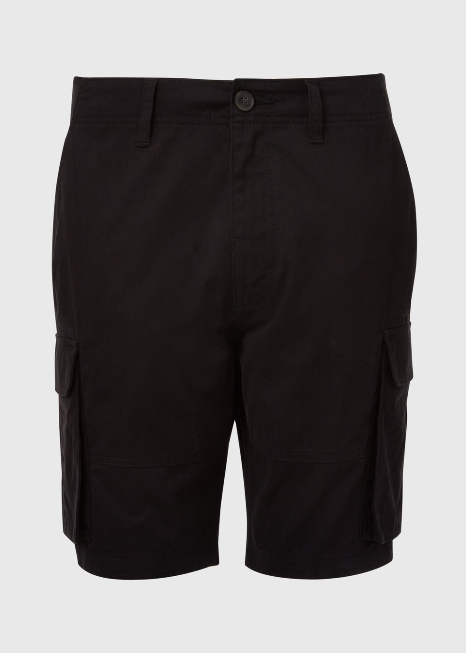 Black Basic Cargo Shorts